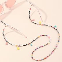 boho femmes hommes lunettes chaîne couleur perlée lunettes lanière anti-dérapant lunettes de soleil sangle lunettes cordon accessoires
