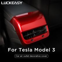 Luckeasy Voor Tesla Model 3 -2022 Achter Armsteun Doos Abs Decoratieve Vorm Interieur Auto Accessoires Model3