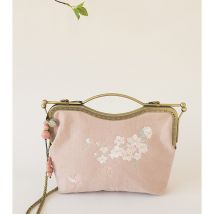 Alasir – sac à main en coton et lin pour femmes, sacoche à bandoulière de Style chinois, vintage, avec cadre brodé de fleurs