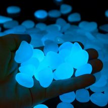 100 pièces lueur dans le jardin sombre cailloux roches pour allées chemin Patio pelouse jardin cour Aquarium décor pierres lumineuses