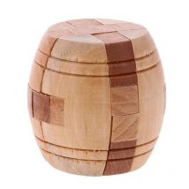 Cube Kong Ming Luban serrure forme de baril classique intellectuel jouet IQ cerveau Teaser Test de formation en bois Puzzle pour les enfants