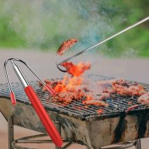 Réutilisable de la barbacoa de acero inoxydable pinchos para barbacoa aguja para acampar al aire libre ustsilios para pícnic
