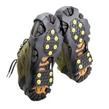 Couvre-chaussures antidérapants à 10 dents pour homme et femme, chaussures d&#39;escalade, alpinisme, neige glacée, pinces, Crampons