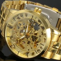Montres en or pour hommes, de luxe, système automatique ajouré, à la , gagnant,