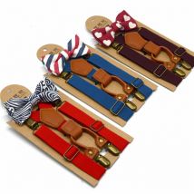 Soild bretelles élastiques pour enfants | Ceinture pour bébés garçons et filles, bretelles à Clip et au dos, bretelles réglables pour enfants