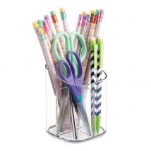 Stylo acrylique Transparent porte-crayons pinceau de maquillage boîte de rangement cosmétique ciseaux comptoir organisateur FP8