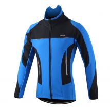 ARSUXEO – veste de cyclisme thermique pour hommes, coupe-vent imperméable, manteau de sport Softshell, vêtements de vélo réfléchissants