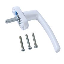 Poignées de porte en alliage d'aluminium de , avec serrures, poignée de porte universelle, verrouillage à clé pour Double vitrage, porte blanche tournante