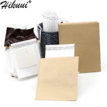 50pc filtre à café goutte à goutte sac et Kraft sac étanche à l'humidité café emballage Portable ensemble de filtres à café