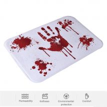 1Pc Halloween sang tapis de bain couleur changeante feuille devient rouge humide vous faire saignant empreintes tapis de douche pour salle de bain K