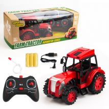 Véhicule télécommandé pour enfants, simulation de véhicule agricole, tracteur de voiture d'ingénierie, jouet de garçon, moissonneuse électrique, transporteur