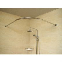 Tringle pour rideau de douche courbe réglable | 140cm barre de Bar pour baignoire et salle de bain