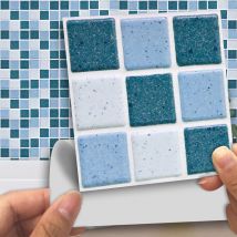 18 pièces auto-adhésif résistant à l'huile maison cuisine mosaïque carrelage autocollant stickers muraux
