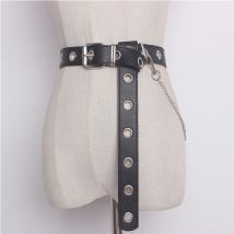 Ceintures pour femmes avec boucle ardillon argent | , ceintures de ceinture détachable Punk Hip-hop tendance pour femmes, dames, ceinture en cuir