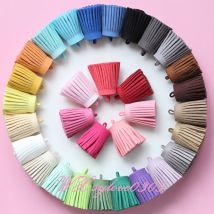 Pompon en cuir suédé 3.4CM, 20 pièces, accessoires de bricolage, boucles d'oreilles, résultats de bijoux, porte-clés, téléphone portable, sangles artisanales suspendues