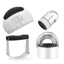 Ensemble d'outils de cuisson pour gâteau pâtisserie Cutter grattoir ensemble mélangeur de pâte spatule-Pizza Biscuits coupe-pâte-Chopper outils de cuisson Kit