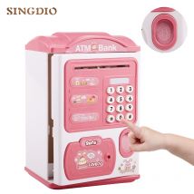 Multifonctionnel enfants jouet musique empreinte digitale grande capacité tirelire ATM mot de passe boîte coffre-fort automatique tirelire