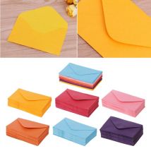 50 pièces rétro blanc Mini enveloppes de papier Invitation de fête de mariage cartes de voeux