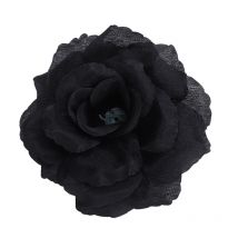 20 pièces noir Rose artificielle soie fleur fête mariage maison bureau jardin décor bricolage