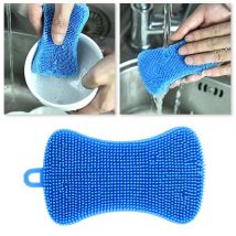 Brosse en Silicone pour lavage de vaisselle | Brosse en Silicone, brosse de lavage de vaisselle, bol Pot de lavage de poêle, outil de cuisson, accessoires brosses à récurer, nettoyeur de cuisine, Spon Q6D4