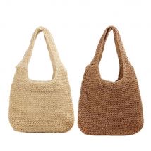Décontracté paille femmes sacs à bandoulière en osier tissé dames sacs à main à la main été plage rotin sac femme sac de messager grands fourre-tout