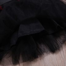 Klassieke Rode Plaid Korte Mouw Meisje Jurk Mesh Prinses Jurk Voor Meisje