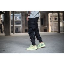 Hiver hommes pantalon ample décontracté hommes noir pantalon coton pantalon ample solide noir pantalon hommes