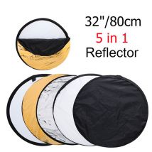 80cm 5-en-1 réflecteur pliable multi-disque réflecteur de lumière avec sac de transport rond photographie Photo réflecteur pour Studio