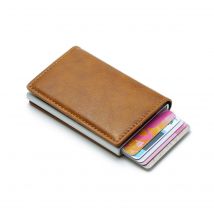 Porte-carte de crédit bloquant RFID pour hommes et femmes, Anti-vol, portefeuille en cuir PU, porte-monnaie court, banque, porte-carte d'identité
