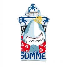 Serviette de plage à capuche rétro océan monde enfants serviette de bain tortue microfibre natation serviette de douche adulte salle de bain serviette ensemble