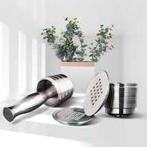 Cafetière à café réutilisable en acier avec filtre à café réutilisable