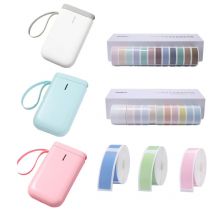 Mini étiquette imprimante autocollant code à barres thermique fabricant d'étiquettes sans fil Bluetooth imprimante sans encre poche téléphone portable pour Android iOS