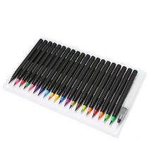 1 pièces 20 couleur aquarelle stylo doux tête pinceau eau du robinet stylo calligraphie stylos bande dessinée main dessin brosse pour garçon fille