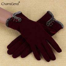 Gant femme pour femmes hiver cachemire garder au conduite gants doigt complet touché écran pour téléphone gants Guantes Mujer