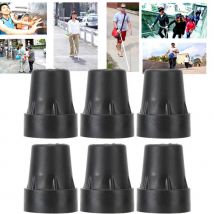 6 pièces bâton de marche coussinets de fond anti-dérapant cannes de marche embout de couverture accessoire bâton de marche conseils c