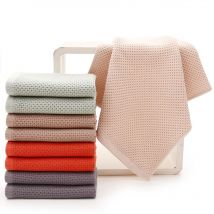 Serviette de bain en coton nid d'abeille, nouveauté, couleur unie, Portable, Super absorbant, pour la maison, l'hôtel, taille 33x72 cm