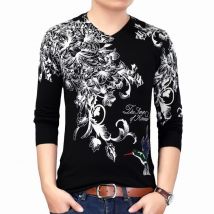 Pull flore imprimé Pull hommes Erkek Kazak Pull Homme Hiver coupe ajustée Pull Homme Pull hommes Chompas Hombre