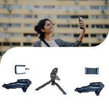 Beauté LegDurable noir trépied téléphone portable bureau debout trépied support comptoir petit trépied pour Gopro trépied