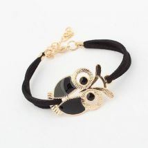 nouvelle sauvage rétro amoureux belle hibou doré Totem en cuir doré cordon Bracelet femmes bijoux et au détail