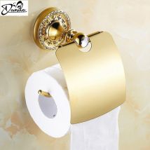 luxe mural cristal et laiton or boîte de papier porte-rouleau toilette or porte-papier boîte de mouchoirs accessoires de salle de bain