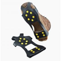 Chaude 1 paire S M L 10 goujons anti-dérapant neige glace escalade chaussure Crampons poignées Crampons Crampons surchaussures Crampons chaussures à Crampons