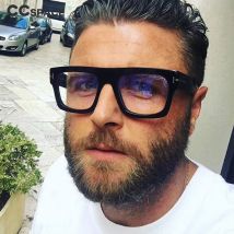 45718 Lunettes carrées rétro pour hommes et femmes, accessoire de vue tendance, lunettes avec montures, optiques, lunettes pour ordinateur