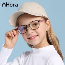 Ahora Anti-lumière bleue enfants lunettes pour enfants cadre souple Transparent garçon fille lunettes lunettes Silicone plaine lunettes