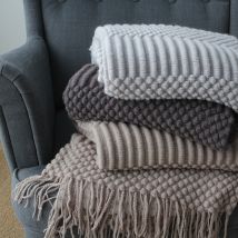 Couverture en peluche tricotée pour adultes | Couverture décorative européenne, couverture à bulles solides, couvre-lit de canapé Koc