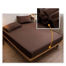 Drap housse drap de lit absorbant lisse séchage rapide draps lavable Polyester solide élastique bande matelas protecteur couverture