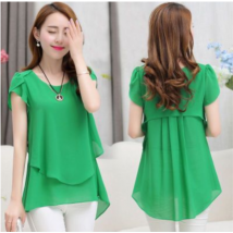 Chemise en mousseline pour femmes enceintes | Maillot d'été à manches courtes, vêtements de grands mètres augmenter le nombre de femmes enceintes