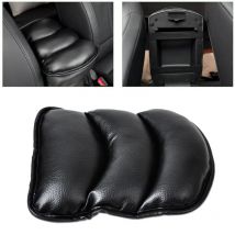1X noir PU Auto Console accoudoir Central coussin souple housse de coussin tapis pour universel siège de voiture boîte rembourrage de protection