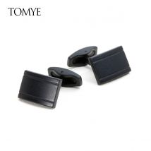 TOMYE – boutons de manchette carrés et noirs pour hommes, boutons de manchette personnalisés, de , uniques, pour robe et chemise de mariage