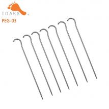 TOAKS – piquets de tente en titane, piquets de tente de Camping en plein air, auvent, clou au sol, accessoires de tente, 6 pièces