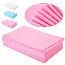 100 pièces/ensemble jetable épaissir Non-tissé Salon de beauté Massage lit couverture draps, 80X180cm, rose